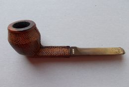 - Ancienne Pipe - Erix - Pipe Gainée De Cuir - - Pipes En Bruyère