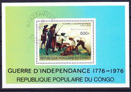 2017-0208 Congo Brazzaville 1976 Bicentenary Of The US Mi MS 10 Used O - Unabhängigkeit USA