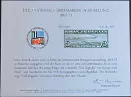 USA 1973 Souvenir Card München IBRA 73 - Recordatorios