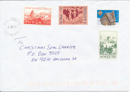 Norway Cover Sent To Denmark Kristiansand 16-8-2007 Mixed Franking - Covers & Documents