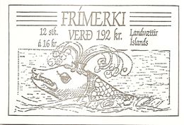 ICELAND, Booklet HM2, 1988, Coat Of Arms, 12x 16 Kr - Postzegelboekjes