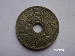 25 Centimes - Lindauer - 1918 - KM 867a - 25 Centimes