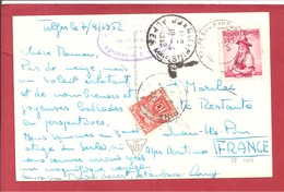 Y&T N°TX86 POSTE RESTANTE AUTRICHE  Vers FRANCE  1952  2 SCANS - 1859-1959 Covers & Documents