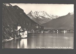 Chillon - Le Lac Léman, Le Château De Chillon Et Les Dents Du Midi - Ed. A. Deriaz, Baulmes - Baulmes