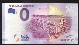 France - Billet Touristique 0 Euro 2018 N°4949 (UEEE004949/5000) - PONT-CANAL DE BRIARE - Privéproeven