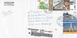 TIMBRES- STAMPS- LETTRE RECOMMANDÉ- PONT DU ARADE-PORTUGAL-TIMBRE DE 2008 - OBL. 31-01-2018 -DERNIER JOUR DE CIRCULATION - Storia Postale