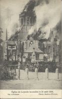 Eglise De Leysele Incendiée   1908 - Alveringem