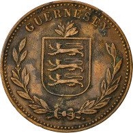 Monnaie, Guernsey, 8 Doubles, 1914, Heaton, Birmingham, TTB+, Bronze, KM:14 - Guernesey