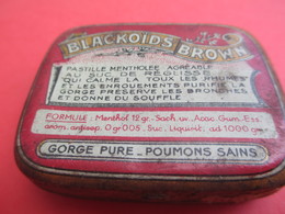 Boite Métallique Ancienne/Blackoïds Brown/Pastille Mentholée Suc Réglisse/O KIM Pharmacien/Paris/Vers 1950-1960 BFPP161 - Cajas