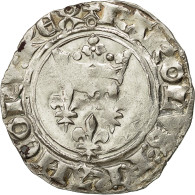 Monnaie, France, Charles VI, Florette, 1417, Paris, TTB+, Billon, Duplessy:387A - 1380-1422 Carlos VI El Bien Amado