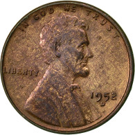 Monnaie, États-Unis, Lincoln Cent, Cent, 1952, U.S. Mint, Denver, TTB, Laiton - 1909-1958: Lincoln, Wheat Ears Reverse