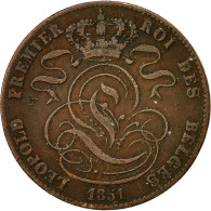 Monnaie, Belgique, Leopold I, 5 Centimes, 1851, TB+, Cuivre, KM:5.1 - 5 Cent