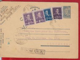 POSTCARD CENSORSHIP WW2, ROMANIA POSTAL STATIONERY KING MICHAEL - Covers & Documents