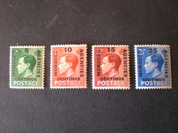 Great Britain BRITISH Uffici Postali Britannici Del Marocco Francesi Angleterre 1936 Overprinted & Surcharged MNH - British Levant