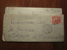 1925 POLAND COVER With CONTENT, BRWINOW CANCEL - Lettres & Documents
