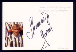 Goran 'Plavi' Stevanovic - Original Authographs - Player And Football Manager - FK Partizan / 2 Scans - Autógrafos