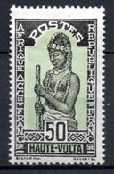 HAUTE-VOLTA - 1928: 50c Brun-noir Et Vert-jaune N° 54* - Unused Stamps