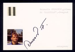 Fahrudin Omerovic - Original Authographs - Goalkeeper - FK Partizan / 2 Scans - Authographs