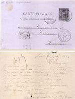 Entier Postal - 10 C Type Sage Adressé De LAVAL A HONFLEUR - En 1881 (102383) - Standaardpostkaarten En TSC (Voor 1995)