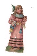 DECOUPI GAUFFRE   PETITE FILLE NOEL POUPEE - - Motivos De Navidad