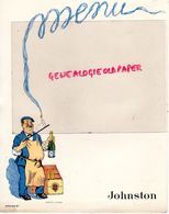 MENU JOHNSTON - ALCOOL -VINS-CHAMPAGNE- MIRANDA - ILLUSTRATEUR JACQUES LE TANNEUR - RARE - Food