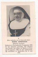 37429  -  Image  Pieuse -  Zuster  Marie Constance  Née  à     Zwijndrecht  1882 - Zwijndrecht