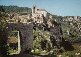 St CIRQ LAPOPIE   L'Eglise  Et Les Vieilles Maisons..... - Saint-Cirq-Lapopie