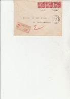 LETTRE RECOMMANDEE AFFRANCHIE N° 433 -3EXEMPLAIRES  - CAD PONTORSON -MANCHE - ANNEE 1940 - 1921-1960: Période Moderne