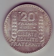 20 Francs Turin - 1934 - TTB+ - 20 Francs