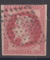 #126# COLONIES GENERALES N° 10 Oblitéré Losange De 81 Points De Pondichéry (Inde) - Napoléon III