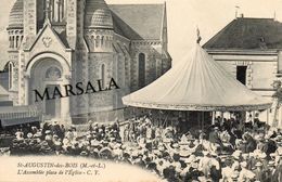 CPA  St Augustin Des Bois  L'Assemblée Place De L'église - Allonnes