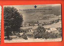 GBF-10  Fête Cantonale Neuchâteloise De La Croix-Bleue Dombresson Et Le Val De Ruz Juin 1906,circulé. - Dombresson 