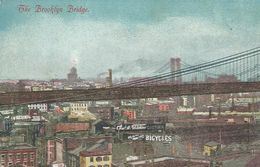 New York The Brooklyn Bridge Enseigne Bicycle1903 Belle Carte Rare Taxée Pour Affranchissement Insuffisant - Brooklyn