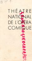 75- PARIS- PROGRAMME THEATRE OPERA COMIQUE- 28-9-1947-CARMEN- EDOUARD KRIFF-SERGE GIORGETTI-LAPELLETRIE-GARNIER-ARDEN - Programma's