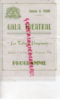41-VOUZON - PROGRAMME GALA THEATRE-LES TRETEAUX VOUZONNAIS-18-1-1948- LE CHEMINEAU-BAL RAOUL JAZZ-ROUAULT-VAILLANT-EVAIN - Programmes