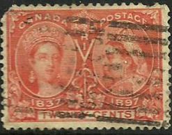 CANADA 20 CENTS REd QV HEAD 1897 OUT OF SET? USEDH SG153 CV15POUNDS  READ DESCRIPTION!! - Unused Stamps