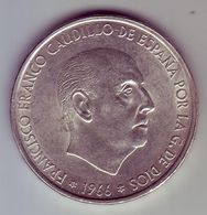 - ESPAGNE - 100 Pesetas 1966 - Argent - - 100 Peseta