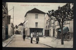 78, Verneuil Sur Seine, Cafe Laforce, Carte Toilee - Verneuil Sur Seine