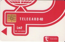 TARJETA TELEFONICA DE MALTA. Axxxxxxxx (019) - Malte