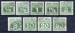 AUSTRIA PO IN LEVANT 1908 Postage Due Set Complete Used. Michel 6-14 - Levant Autrichien