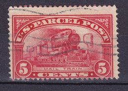 United States Paketmarke 1912 Mi. 5   5c. Postzug Train Locomotive Lokomotive Chemin MISPLACED Print !! - Pacchi