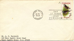 Canada FDC 23-7-1969 White Throated Sparrow (1 Weak Corner Of The Cover) - Mussen