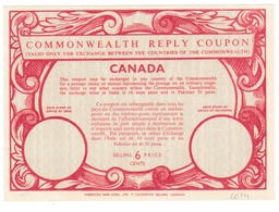 Coupon-réponse Canada - Modèle Commonwealth CO 14 - 6 Cents - Reply Coupons