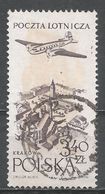 Poland 1957. Scott  #C43 (U) Plane Over Old Market, Cracow - Used Stamps