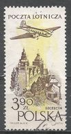 Poland 1957. Scott  #C44 (U) Plane Over King Boleslaw Chrobry Wall, Szczecin - Used Stamps