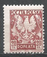 Poland 1950. Scott  #J119 (M) Polish Eagle - Segnatasse