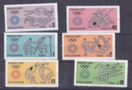 Bulgarie Jeux Olympique De Munich 1972 Timbres  Y&T N° 1946/51 MNH **  Depart à 50% - Summer 1972: Munich