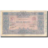 France, 1000 Francs, 1926–06–18, TTB, Fayette:36.42, KM:67j - 1 000 F 1889-1926 ''Bleu Et Rose''