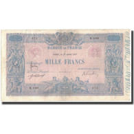 France, 1000 Francs, 1917-07-21, TTB, Fayette:36.31, KM:67g - 1 000 F 1889-1926 ''Bleu Et Rose''