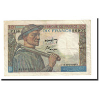 France, 10 Francs, 1949-03-10, TTB+, Fayette:8.20, KM:99f - 10 F 1941-1949 ''Mineur''